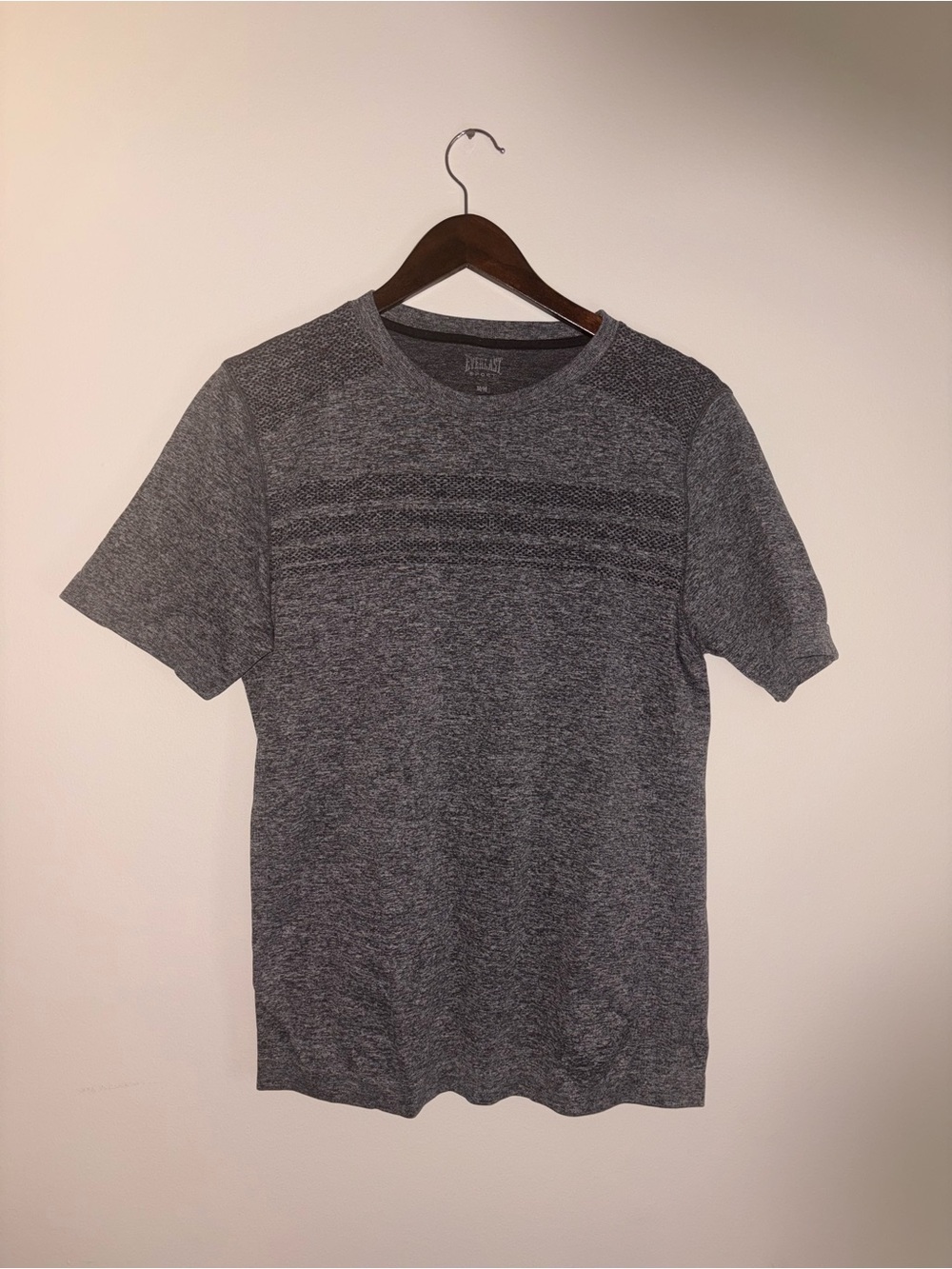 Everlast Men's Heather Gray Short Sleeve Perfomance Tee